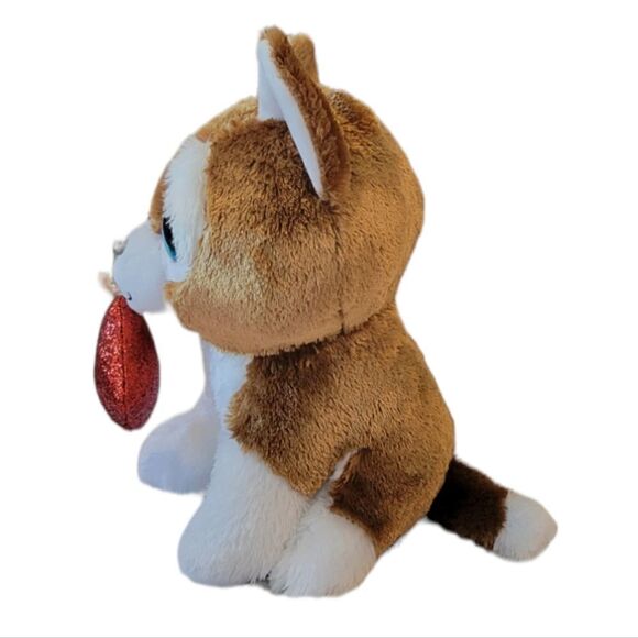 Ty Tysilk Smootches Puppy With Red Sparkle Heart - Picture 2 of 7